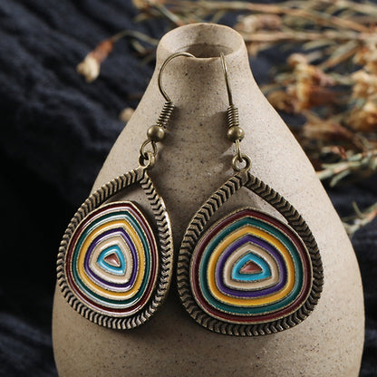 Bohemian Vintage Multicolor Round Pendant Earrings Boho Design Jewelry  Fashion Woman Earring 2019 Jewelry Accessories Gifts