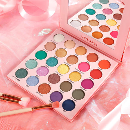 DE&#39;LANCI Eye Shadow Makeup Palette Little Prince &amp;Rose Eyeshadow Highly Pigmented Bright Natural Shades Colorful Beauty Glazed