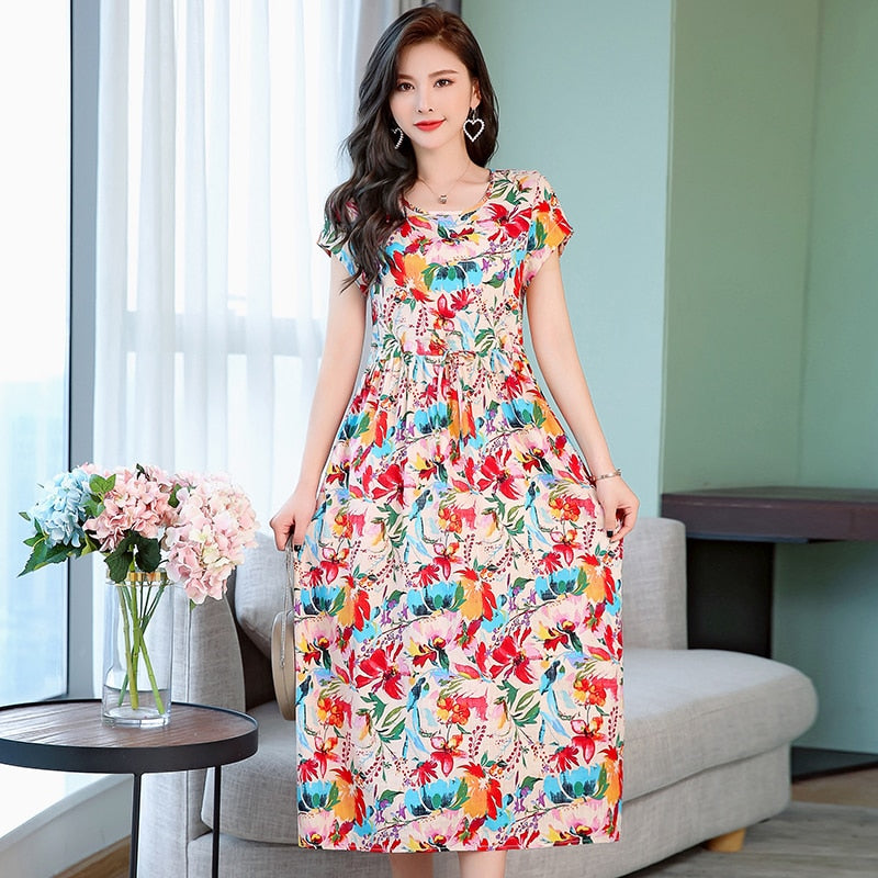 Summer Beach Dress Woman Dresses Plus Size Women Floral Sunflower Dress print Ladies Backless Party Dress Female vestidos