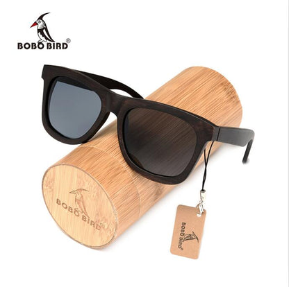 BOBO BIRD Ebony Wooden Male Lady Sunglasses Men&#39;s Luxury Brand Designer Polarized Sun Glasses Vintage sunglass women eyewear