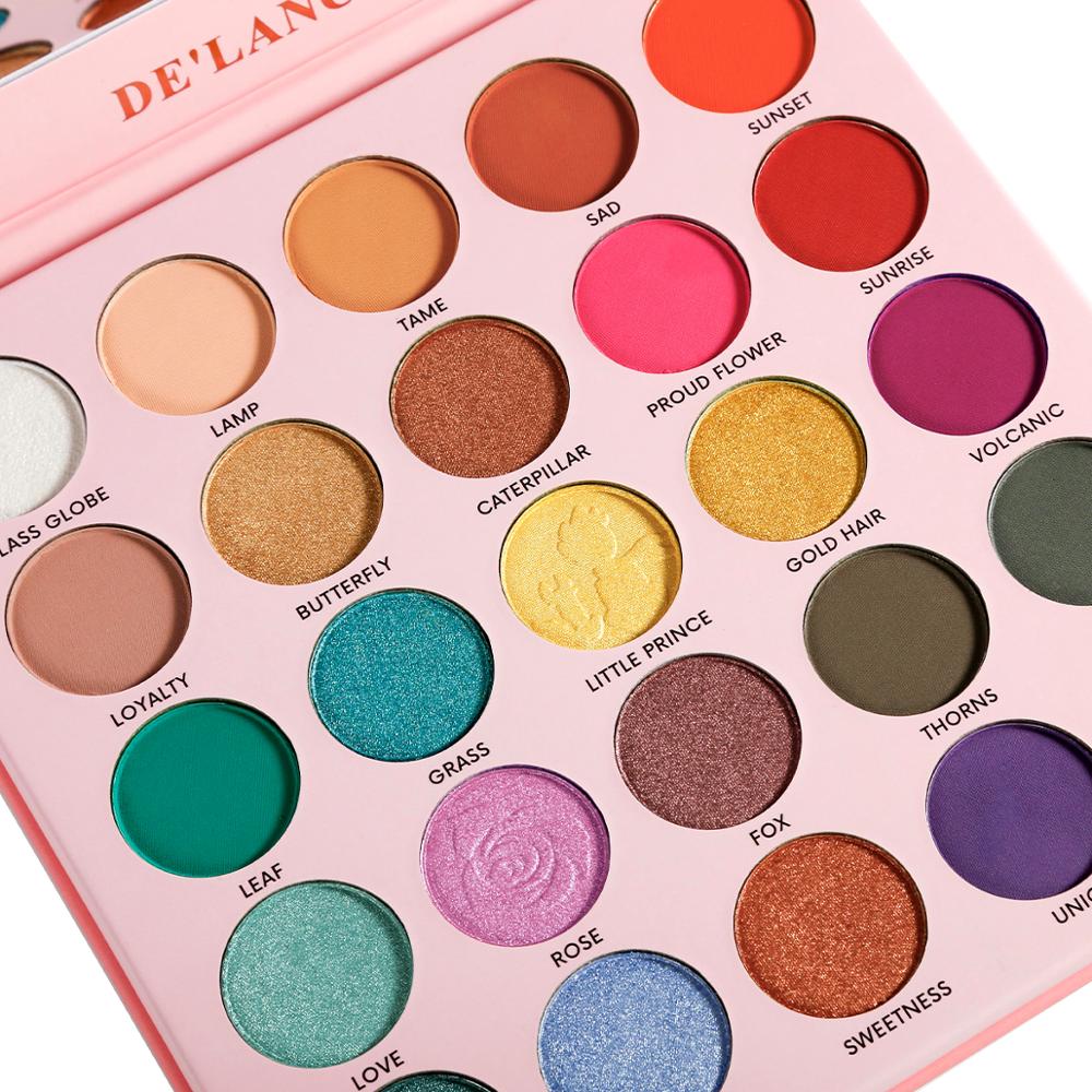 DE&#39;LANCI Eye Shadow Makeup Palette Little Prince &amp;Rose Eyeshadow Highly Pigmented Bright Natural Shades Colorful Beauty Glazed