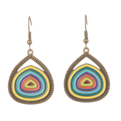 Bohemian Vintage Multicolor Round Pendant Earrings Boho Design Jewelry  Fashion Woman Earring 2019 Jewelry Accessories Gifts