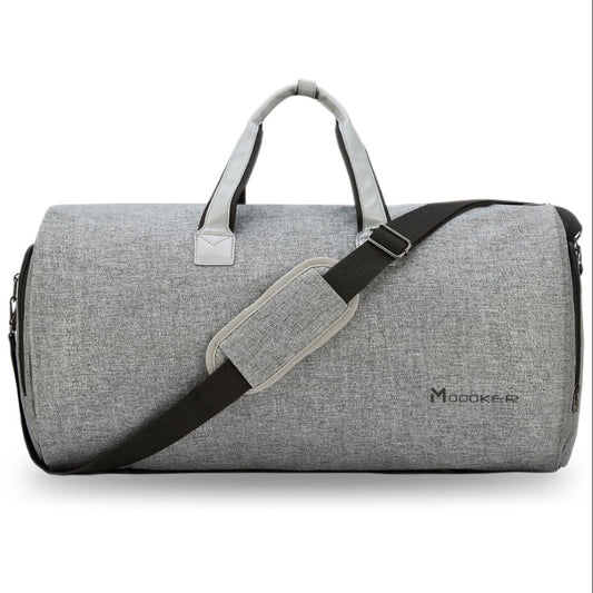 Modoker Garment Travel Bag with Shoulder Strap Duffel Bag Carry on Hanging Suitcase Clothing Business Bags Multiple Pockets Grey