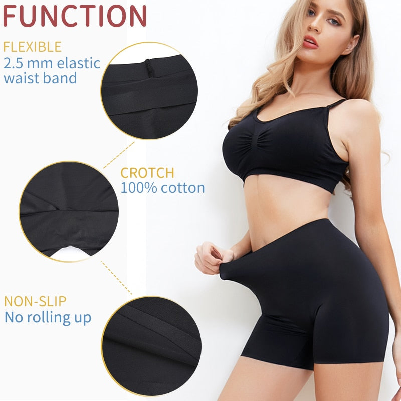 Anti Chafing Safety Pants Invisible Under Skirt Shorts Ladies Seamless Smooth Underwear Ultra Thin Comfortable Control Panties