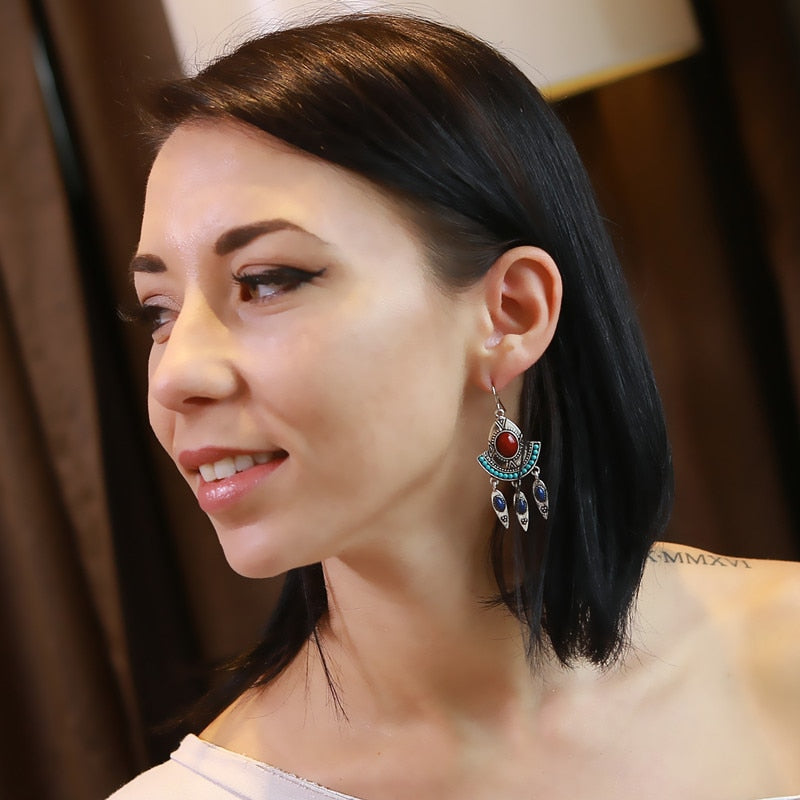 Vintage bohemian ethnic earring woman 2017 Jewelry bridal earrings for women Ladies earrings bohemia costume jewelery earring