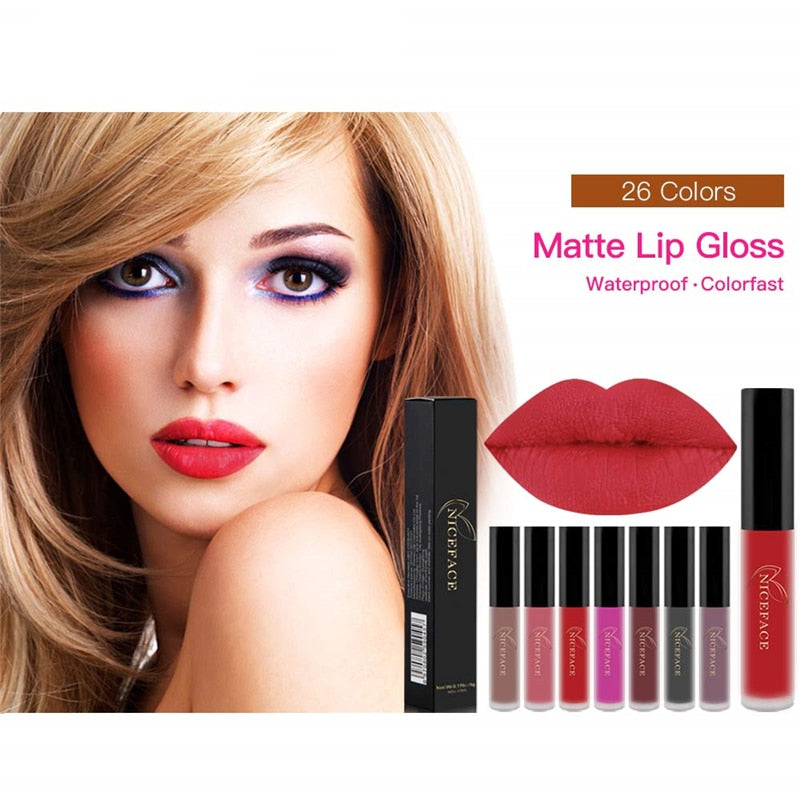 Best Lip Gloss 25 Color Waterproof Matte Lip Gloss Liquid Lipstick Waterproof Lasting Cosmetic Lip Gloss Makeup Cosmetics