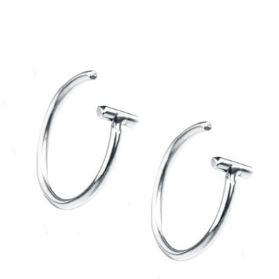 New Punk 8/10mm Titanium Steel Lip Rings Cuff Clip on Fake Labret Piercing Ear Nose Hoops Unisex Women Septum Body Jewelry