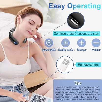 Neck Massager Electric Neck Massage Pain Relief Tool Health Care Relaxation Cervical Vertebra Physiotherapy