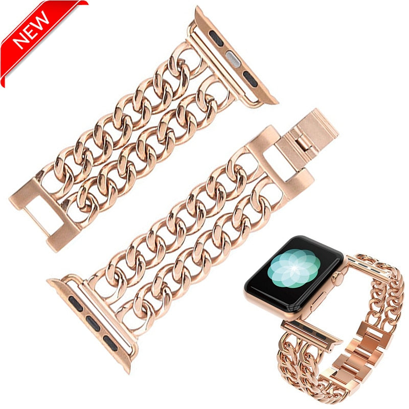 Stainless Steel Band For Apple Watch 6 SE 5 4 3 2 Band 40mm 44mm strap wristband Metal Band for iWatch Series 6 5 4 3 38mm 42mm