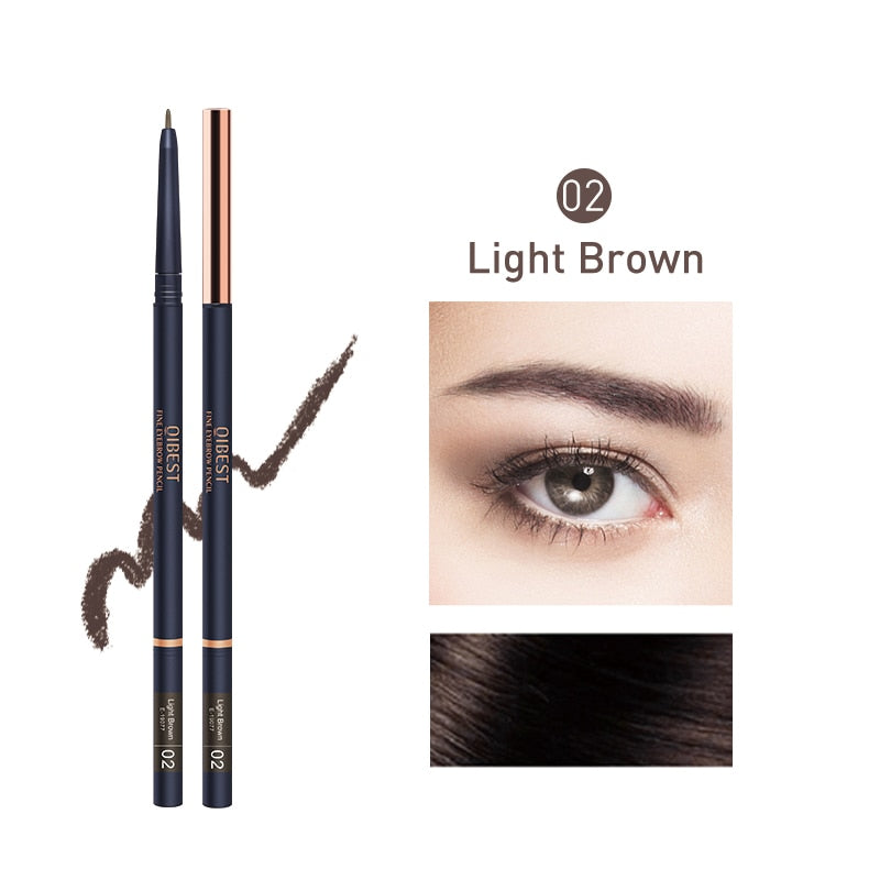 QIBEST EyeBrow Pencil Cosmetics Makeup Tint Natural Long Lasting Eyebrow Pen Waterproof Ultra Fine 1.5mm Eye brow Makeup Beauty