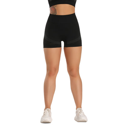 Summer Yoga Shorts Women Fitness High Waist Seamless Hip-up Workout Tight Elastic Sports Shorts Push Up Running Gym Clothes