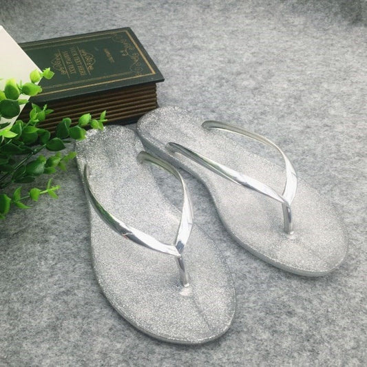 women   Crystal   flip   flop   summer   jelly   shoes   Sandals   slippers