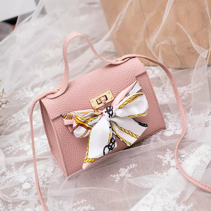 Leather Bow-Knot Shoulder Bag Messenger Purse Bag Women Single Strap Crossbody Handbag Purse Small 5 Colors
