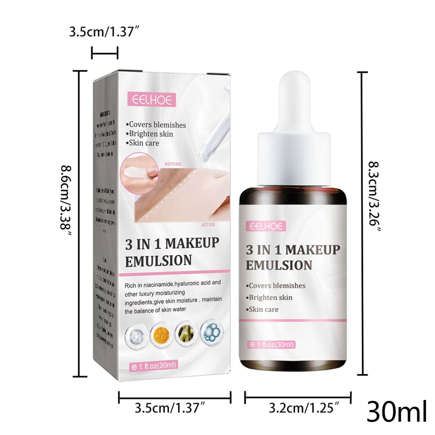 Makeup Primer | Makeup Base Moisturizer | Make Up Primer Cream Powerful Hydration Brighten The Complexion 3 In 1 Tone Up Cream