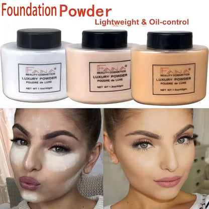 NEW Foundation Powder Oil Control Contour Full CoverBanana Powder Translucent Mineral Makeup Base Matte Foundation Make Up