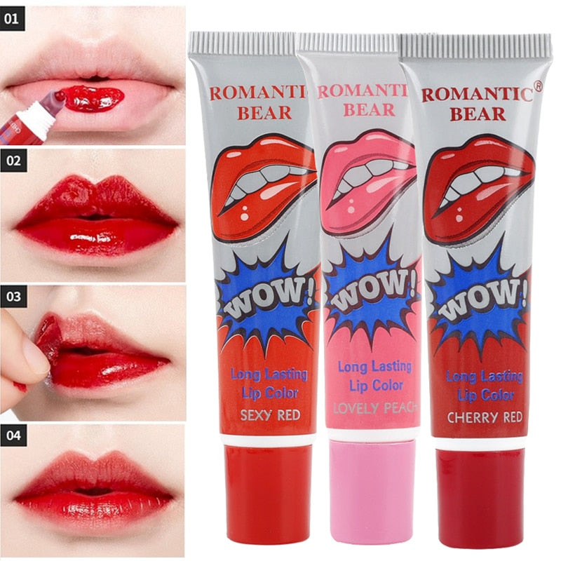 Amazing 6 Colors Peel Off Liquid Lipstick Waterproof Long Lasting Lip Gloss Tear Off  Makeup Tattoo Lip Gloss Lip Tint Cosmetic