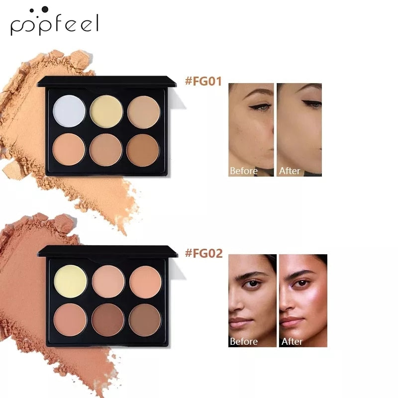 NEW Colors Oil-Control Facial Powder Powder Blusher Shadow Repair Brighten Concealer Foundations Makeup Powder Contour Palette