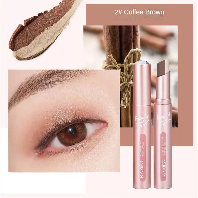 2022New Quality Double Color Gradient Eye Shadow Stick Matte Eyeshadow Waterproof Bicolor Shimmer Cosmetics Beauty Makeup Tool