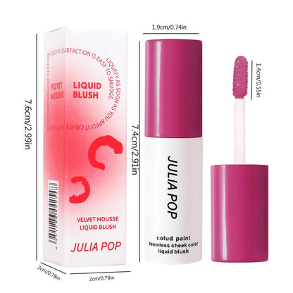 Liquid Blush Waterproof Cream Liquid Blush Matte Liquid Blush Makeup Lightweight Velvet Mousse Texture 6 Colors To Choose