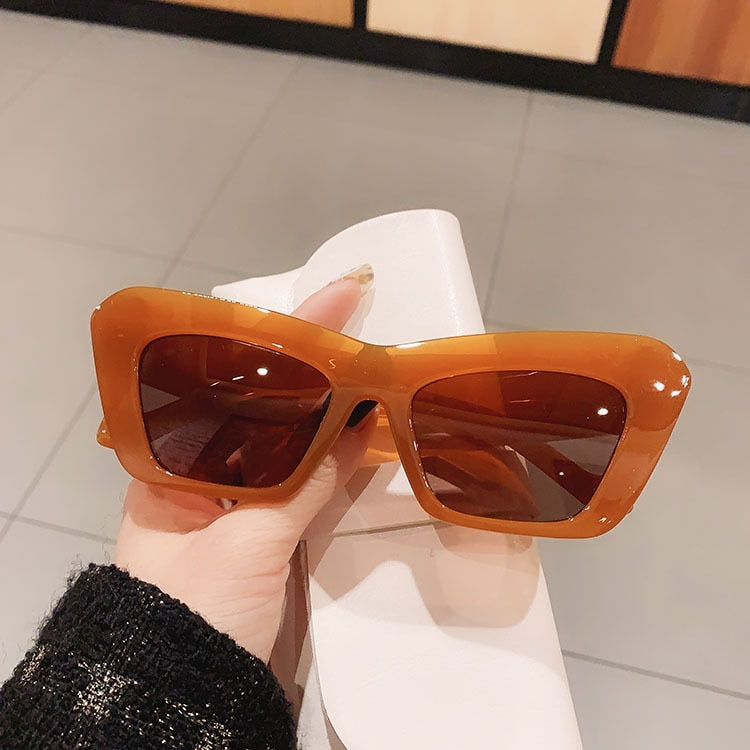 Vintage Oversized Cat Eye Sunglasses Women 2021 Brand Design Thick Frame 90s Fashion Outfit Large Cateye Sun Glasses Shades S420