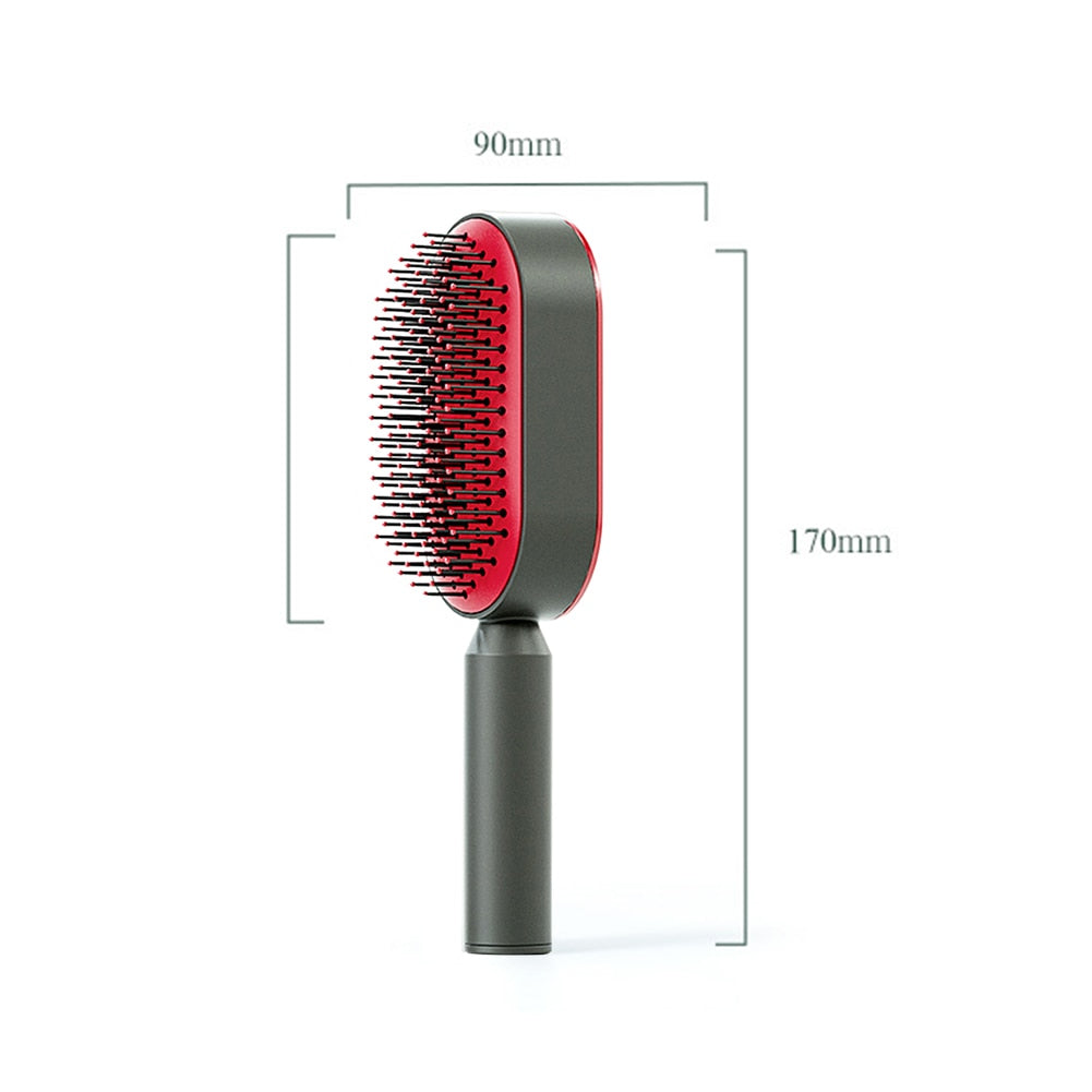 Self Cleaning Brush Set For Women Hair Comb Self Care One-key Cleaning Hair Loss Air bag Massage Scalp Comb Dropshipping