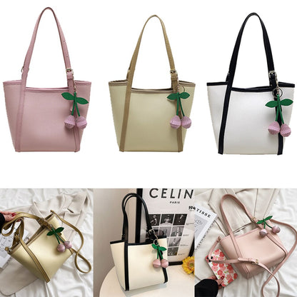 Fashion Exquisite Shopping Bag Casual Women Totes Shoulder Bags Female PU Leather Handbag with Adjustable Strap for Women 2022