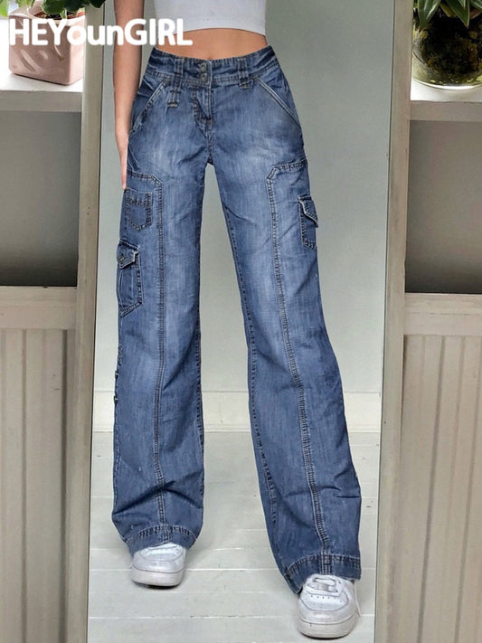 EtherealBe boyfriend jeans with pockets featuring a relaxed fit and stylish wide legs