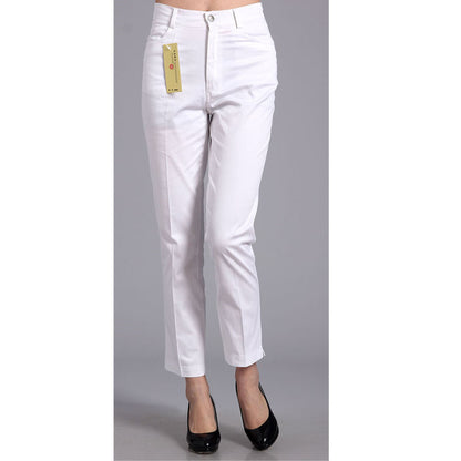 Ladies Casual Cotton Cropped Trousers All-match