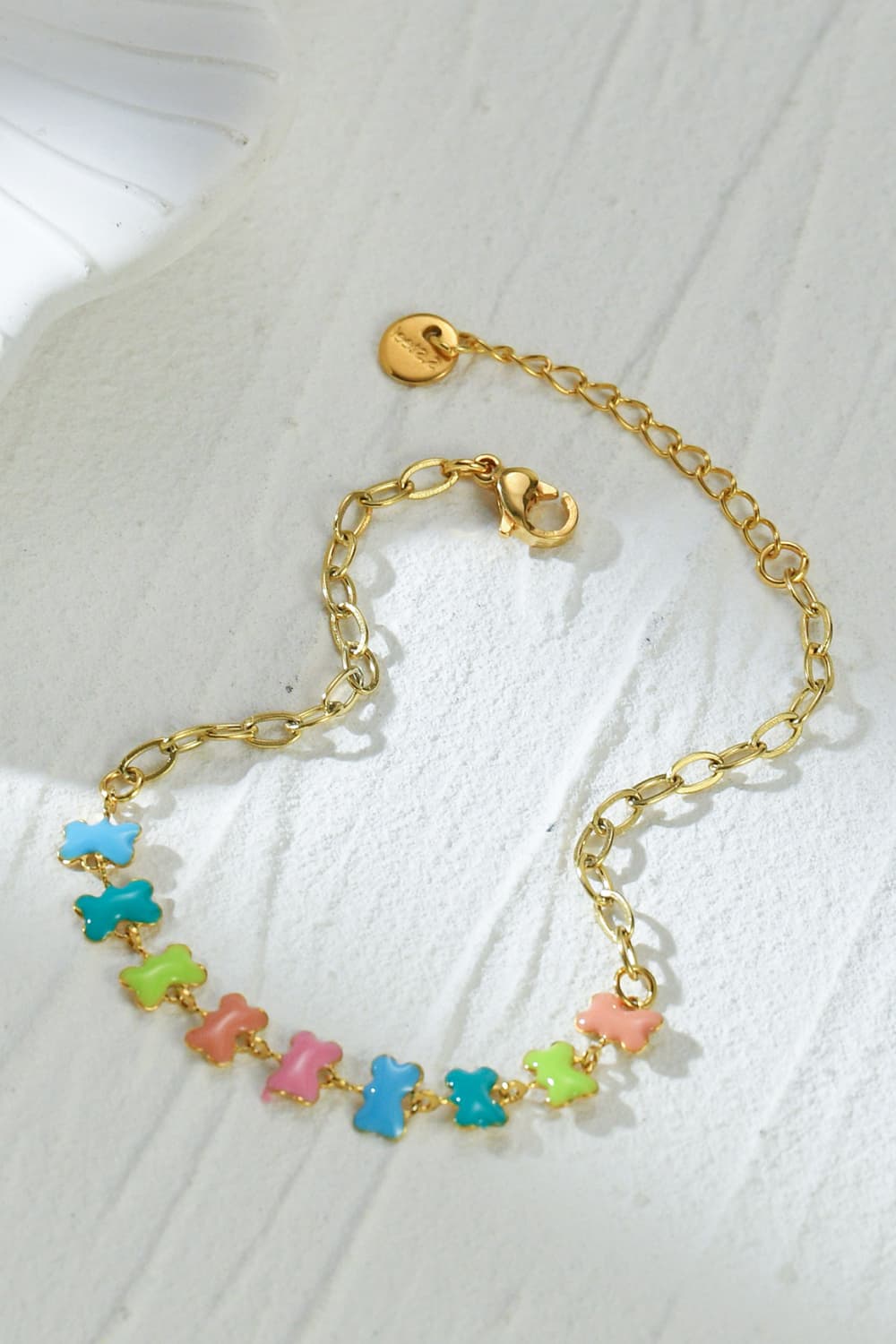 Multicolored Lobster Clasp Stainless Steel Bracelet