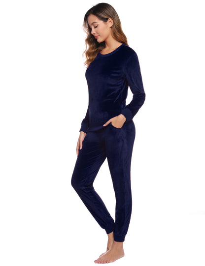 Casual/ Comfortable And Stylishwomen Hoodless Velvet Suit