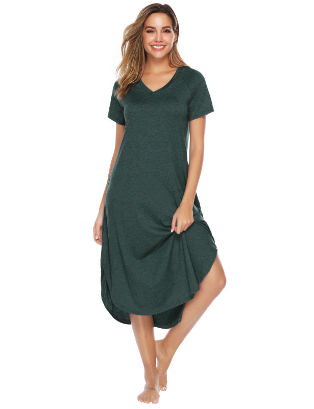 Casual Knit Ladies Home Long Nightdress