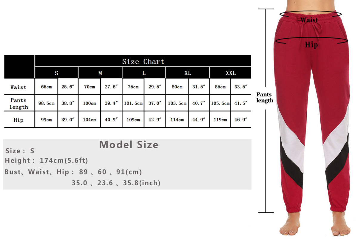 Fashion All-Match Casual Ms. Contrast Stitching Casual Trousers