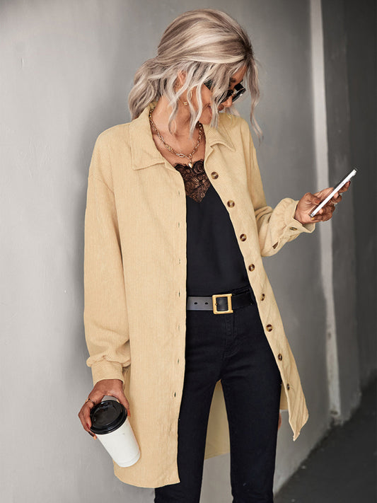 Women's Cardigan Corduroy Jackets