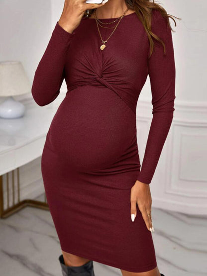 Women’s Long Sleeves Shae Cross Front Maternity Dress