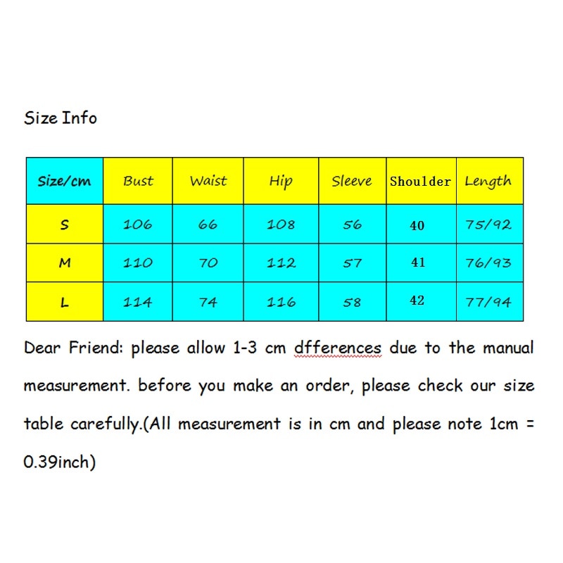 Size chart for Vintage feather sleeve kimono set with sizes S M L and bust waist hip sleeve shoulder length in cm and note