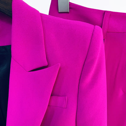 EtherealBe women's purple blazer and pants suit with stylish design and vibrant color